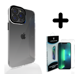 Coverzs 14 Pro Max hoesje transparant camera cover (zwart) + Screenprotector - Batch 1 (05-2023)