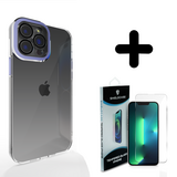 Coverzs 14 hoesje transparant camera cover (donkerblauw) + Screenprotector - Batch 1 (05-2023)
