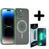 Coverzs Coverzs geschikt voor iPhone 14 Pro Max Magsafe hoesje met camera cover (donkergroen) + ShieldCase screenprotector - beschermglas iPhone bescherming - iPhone case bescherm hoesje + Screenprotector Coverzs Coverzs geschikt voor iPhone 14 Pro Max Magsafe hoesje met camera cover (donkergroen) + ShieldCase screenprotector - beschermglas iPhone bescherming - iPhone case bescherm hoesje + Screenprotector