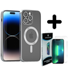 Coverzs Coverzs geschikt voor iPhone 14 Pro Magsafe hoesje met camera cover (zilver) + ShieldCase screenprotector - beschermglas iPhone bescherming - iPhone case bescherm hoesje + Screenprotector Coverzs Coverzs geschikt voor iPhone 14 Pro Magsafe hoesje met camera cover (zilver) + ShieldCase screenprotector - beschermglas iPhone bescherming - iPhone case bescherm hoesje + Screenprotector
