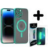 Coverzs Coverzs geschikt voor iPhone 14 Pro Magsafe hoesje met camera cover (groen) + ShieldCase screenprotector - beschermglas iPhone bescherming - iPhone case bescherm hoesje + Screenprotector Coverzs Coverzs geschikt voor iPhone 14 Pro Magsafe hoesje met camera cover (groen) + ShieldCase screenprotector - beschermglas iPhone bescherming - iPhone case bescherm hoesje + Screenprotector