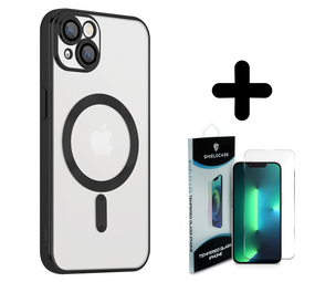 Coverzs 14 Plus Magsafe hoesje met camera cover (zwart) + Screenprotector - Batch 1 (05-2023)