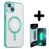 Coverzs 14 Plus Magsafe hoesje met camera cover (groen) + Screenprotector - Batch 1 (05-2023)