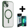 Coverzs Coverzs geschikt voor iPhone 14 Plus Magsafe hoesje met camera cover (donkergroen) + ShieldCase screenprotector - beschermglas iPhone bescherming - iPhone case bescherm hoesje + Screenprotector Coverzs Coverzs geschikt voor iPhone 14 Plus Magsafe hoesje met camera cover (donkergroen) + ShieldCase screenprotector - beschermglas iPhone bescherming - iPhone case bescherm hoesje + Screenprotector