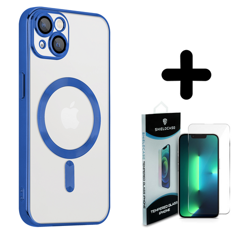 Coverzs Coverzs geschikt voor iPhone 14 Magsafe hoesje met camera cover (blauw) + ShieldCase screenprotector - beschermglas iPhone bescherming - iPhone case bescherm hoesje + Screenprotector Coverzs Coverzs geschikt voor iPhone 14 Magsafe hoesje met camera cover (blauw) + ShieldCase screenprotector - beschermglas iPhone bescherming - iPhone case bescherm hoesje + Screenprotector