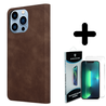 Coverzs Coverzs geschikt voor iPhone 14 Pro Max Luxe bookcase (donkerbruin) + ShieldCase screenprotector - beschermglas iPhone bescherming - iPhone case bescherm hoesje + Screenprotector Coverzs Coverzs geschikt voor iPhone 14 Pro Max Luxe bookcase (donkerbruin) + ShieldCase screenprotector - beschermglas iPhone bescherming - iPhone case bescherm hoesje + Screenprotector