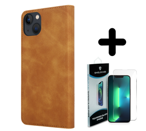 Coverzs 14 Plus Luxe bookcase (bruin) + Screenprotector - Batch 1 (05-2023)