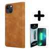 Coverzs Coverzs geschikt voor iPhone 14 Plus Luxe bookcase (bruin) + ShieldCase screenprotector - beschermglas iPhone bescherming - iPhone case bescherm hoesje + Screenprotector Coverzs Coverzs geschikt voor iPhone 14 Plus Luxe bookcase (bruin) + ShieldCase screenprotector - beschermglas iPhone bescherming - iPhone case bescherm hoesje + Screenprotector