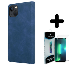 Coverzs 14 Luxe bookcase (blauw) + Screenprotector - Batch 1 (05-2023)