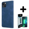 Coverzs Coverzs geschikt voor iPhone 14 Luxe bookcase (blauw) + ShieldCase screenprotector - beschermglas iPhone bescherming - iPhone case bescherm hoesje + Screenprotector Coverzs Coverzs geschikt voor iPhone 14 Luxe bookcase (blauw) + ShieldCase screenprotector - beschermglas iPhone bescherming - iPhone case bescherm hoesje + Screenprotector