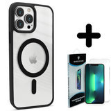 Coverzs 14 Pro hoesje Magsafe mat (zwart) + Screenprotector - Batch 1 (05-2023)