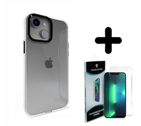 Coverzs 14 hard case met metalen camera bumper (zwart) + Screenprotector - Batch 1 (05-2023)