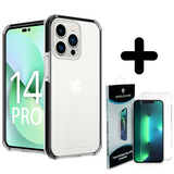 Coverzs 14 Pro 3in1 shock case (transparant) + Screenprotector - Batch 1 (05-2023)