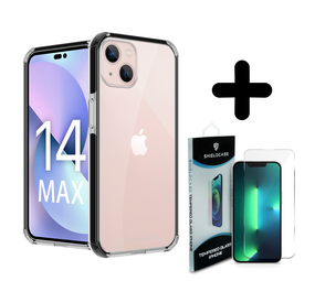 Coverzs 14 Plus 3in1 shock case (transparant) + Screenprotector - Batch 1 (05-2023)