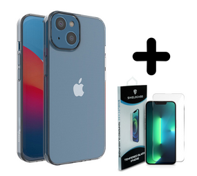 Ceezs Siliconen 14 hoesje met camerabescherming transparant + Screenprotector - Batch 1 (05-2023)