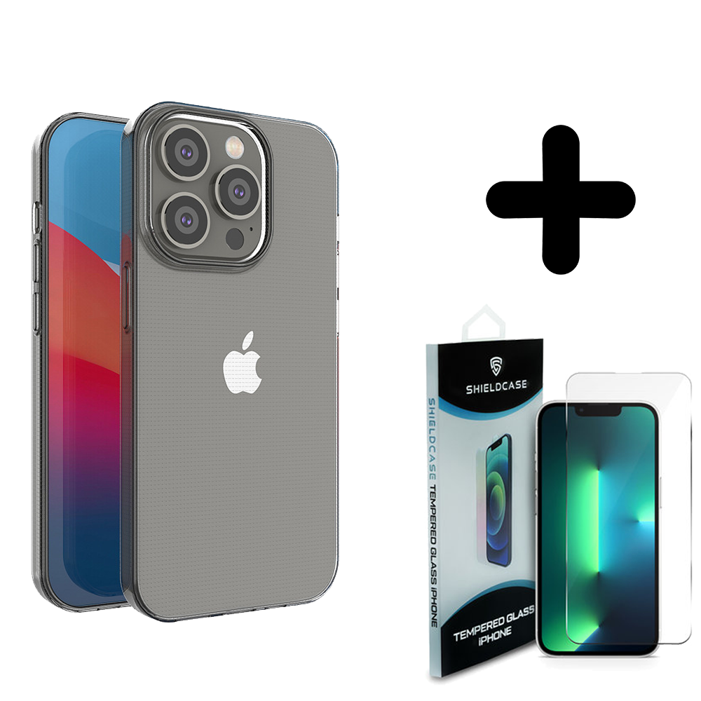 Ceezs Ceezs geschikt voor iPhone 14 Pro ultra thin siliconen hoesje transparant + ShieldCase screenprotector - beschermglas iPhone bescherming - iPhone case bescherm hoesje + Screenprotector Ceezs Ceezs geschikt voor iPhone 14 Pro ultra thin siliconen hoesje transparant + ShieldCase screenprotector - beschermglas iPhone bescherming - iPhone case bescherm hoesje + Screenprotector