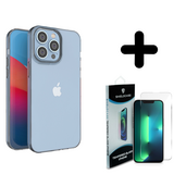 Ceezs 14 Pro Max ultra thin siliconen hoesje (transparant) + Screenprotector - Batch 1 (05-2023)