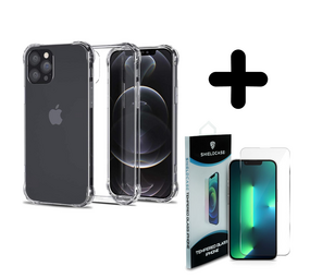 Ceezs 14 Pro Max hoesje shockproof / schokbestendig transparant + Screenprotector - Batch 1 (05-2023)