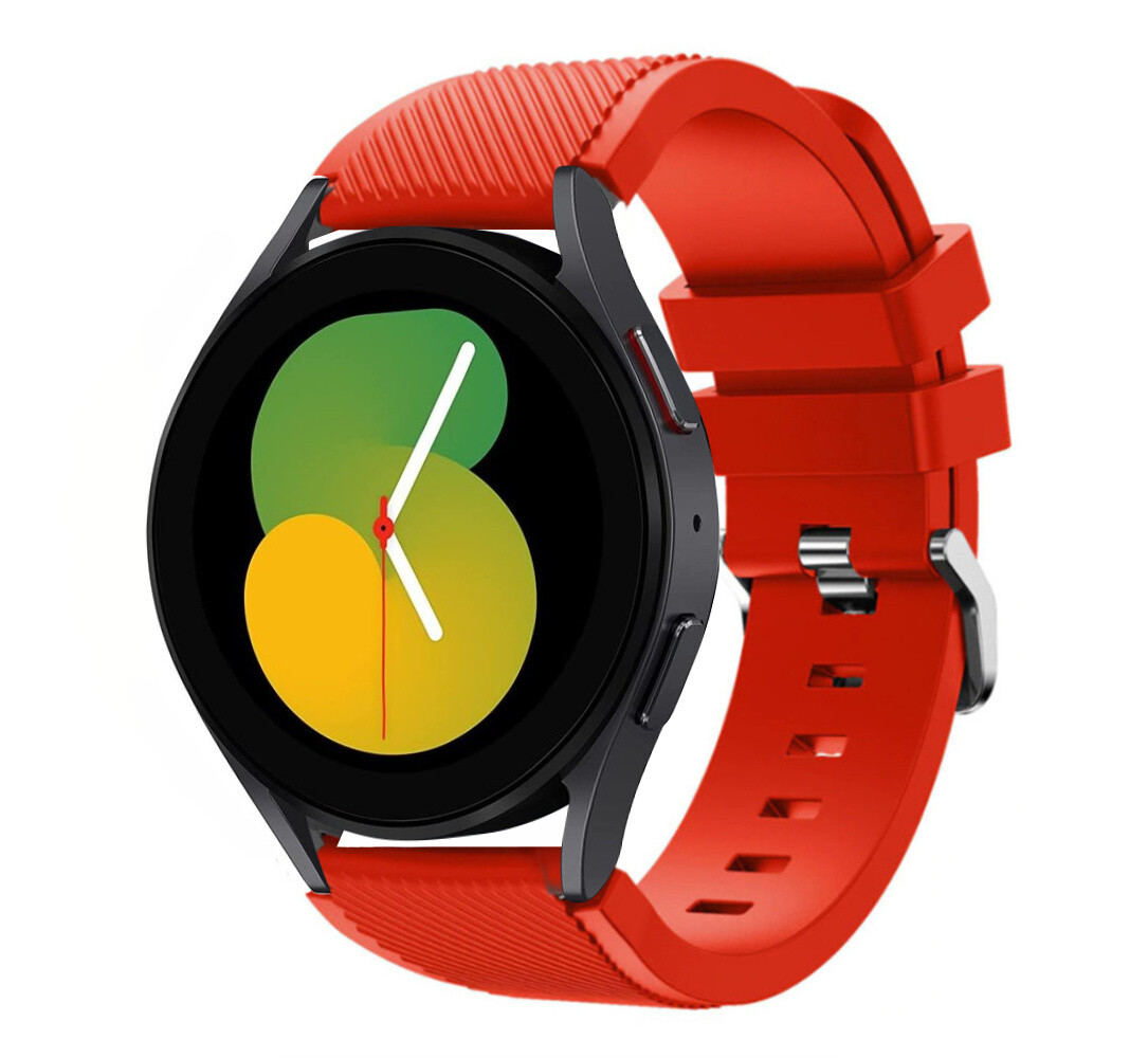 Strap-it Strap-it Bandje geschikt voor Samsung Galaxy Watch 5 (40mm / 44mm / Pro) bandje siliconen bandje (rood) - Incl. Oplader geschikt voor Samsung Galaxy Watch 5 40 mm / 44 mm / Pro (oplaadkabel) Strap-it Strap-it Bandje geschikt voor Samsung Galaxy Watch 5 (40mm / 44mm / Pro) bandje siliconen bandje (rood) - Incl. Oplader geschikt voor Samsung Galaxy Watch 5 40 mm / 44 mm / Pro (oplaadkabel)