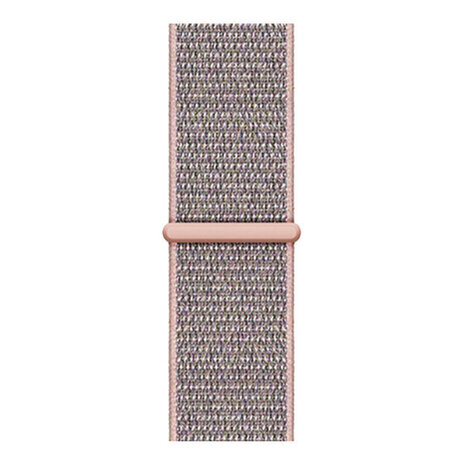 Strap-it Strap-it Bandje geschikt voor Samsung Galaxy Watch 5 (40mm / 44mm / Pro) bandje nylon band (pink sand) - Incl. Oplader geschikt voor Samsung Galaxy Watch 5 40 mm / 44 mm / Pro (oplaadkabel)