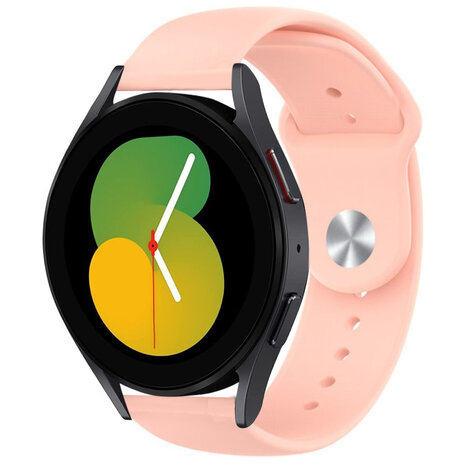 Strap-it Strap-it Bandje geschikt voor Samsung Galaxy Watch 5 (40mm / 44mm / Pro) bandje sport band (roze) - Incl. Oplader geschikt voor Samsung Galaxy Watch 5 40 mm / 44 mm / Pro (oplaadkabel)