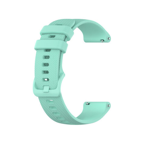 Strap-it Strap-it Bandje geschikt voor Samsung Galaxy Watch 5 (40mm / 44mm / Pro) bandje luxe siliconen bandje (aqua) - Incl. Oplader geschikt voor Samsung Galaxy Watch 5 40 mm / 44 mm / Pro (oplaadkabel)