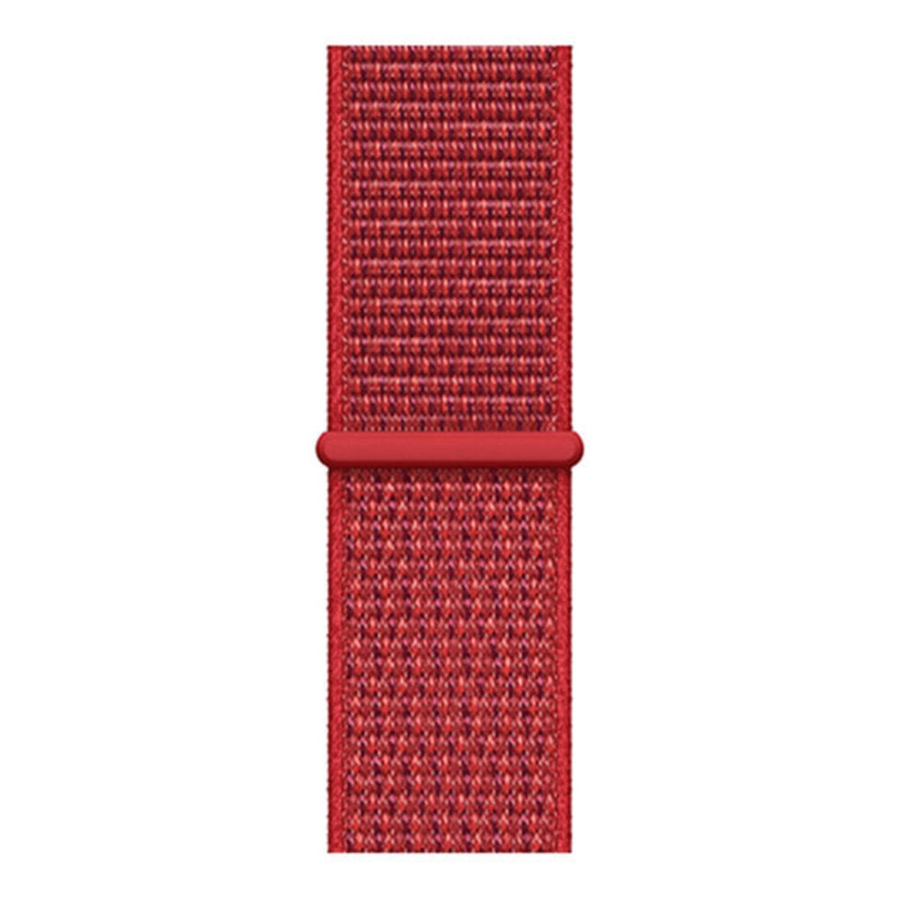 Strap-it Strap-it Bandje geschikt voor Samsung Galaxy Watch 5 (40mm / 44mm / Pro) bandje nylon band (rood)  - Incl. Oplader geschikt voor Samsung Galaxy Watch 5 40 mm / 44 mm / Pro (oplaadkabel)