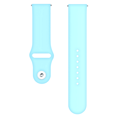 Strap-it Strap-it Bandje geschikt voor Samsung Galaxy Watch 5 (40mm / 44mm / Pro) lichtgevend siliconen bandje (blauw) - Incl. Oplader geschikt voor Samsung Galaxy Watch 5 40 mm / 44 mm / Pro (oplaadkabel)