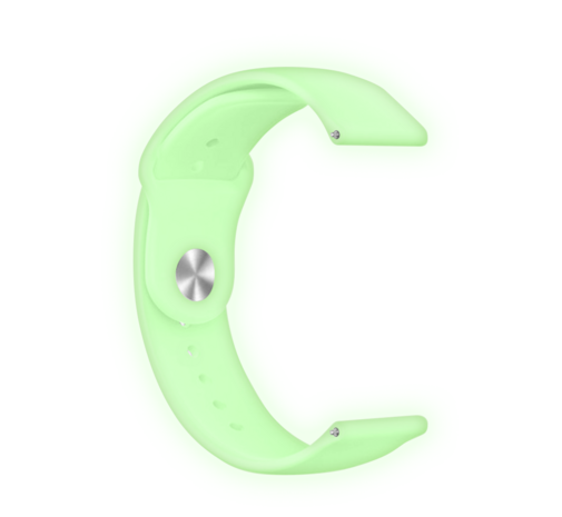 Strap-it Strap-it Bandje geschikt voor Samsung Galaxy Watch 5 (40mm / 44mm / Pro) lichtgevend siliconen bandje (Lime) - Incl. Oplader geschikt voor Samsung Galaxy Watch 5 40 mm / 44 mm / Pro (oplaadkabel)