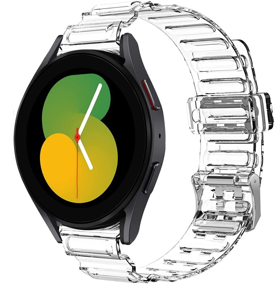 Strap-it Strap-it Bandje geschikt voor Samsung Galaxy Watch 5 (40mm / 44mm / Pro) crystal bandje (transparant) - Incl. Oplader geschikt voor Samsung Galaxy Watch 5 40 mm / 44 mm / Pro (oplaadkabel) Strap-it Strap-it Bandje geschikt voor Samsung Galaxy Watch 5 (40mm / 44mm / Pro) crystal bandje (transparant) - Incl. Oplader geschikt voor Samsung Galaxy Watch 5 40 mm / 44 mm / Pro (oplaadkabel)