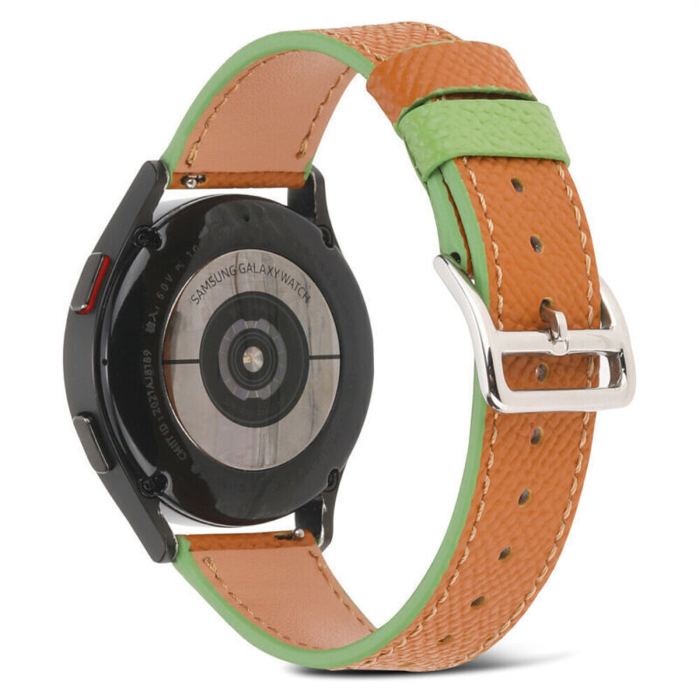 Strap-it Strap-it Bandje geschikt voor Samsung Galaxy Watch 5 (40mm / 44mm / Pro) leren bandje (bruin-groen) - Incl. Oplader geschikt voor Samsung Galaxy Watch 5 40 mm / 44 mm / Pro (oplaadkabel) Strap-it Strap-it Bandje geschikt voor Samsung Galaxy Watch 5 (40mm / 44mm / Pro) leren bandje (bruin-groen) - Incl. Oplader geschikt voor Samsung Galaxy Watch 5 40 mm / 44 mm / Pro (oplaadkabel)