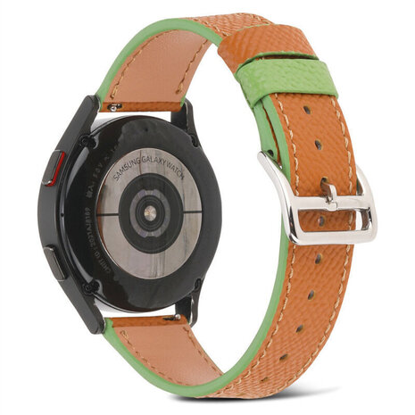 Strap-it Strap-it Bandje geschikt voor Samsung Galaxy Watch 5 (40mm / 44mm / Pro) leren bandje (bruin-groen) - Incl. Oplader geschikt voor Samsung Galaxy Watch 5 40 mm / 44 mm / Pro (oplaadkabel) Strap-it Strap-it Bandje geschikt voor Samsung Galaxy Watch 5 (40mm / 44mm / Pro) leren bandje (bruin-groen) - Incl. Oplader geschikt voor Samsung Galaxy Watch 5 40 mm / 44 mm / Pro (oplaadkabel)