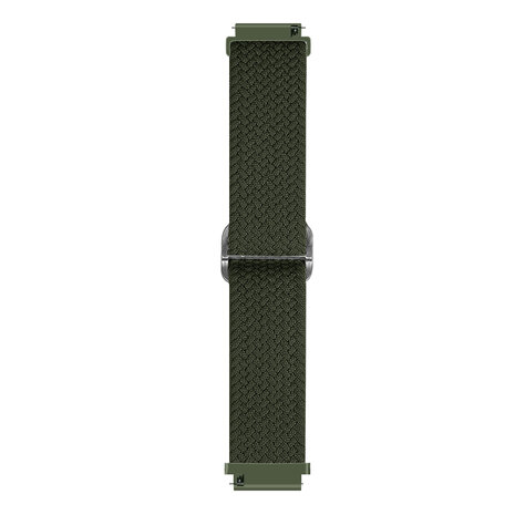 Strap-it Strap-it Bandje geschikt voor Samsung Galaxy Watch 5 (40mm / 44mm / Pro) verstelbaar geweven bandje (groen) - Incl. Oplader geschikt voor Samsung Galaxy Watch 5 40 mm / 44 mm / Pro (oplaadkabel)