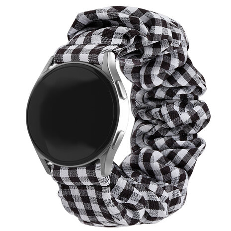 Strap-it Strap-it Bandje geschikt voor Samsung Galaxy Watch 5 (40mm / 44mm / Pro) scrunchie bandje (geruit) - Incl. Oplader geschikt voor Samsung Galaxy Watch 5 40 mm / 44 mm / Pro (oplaadkabel)