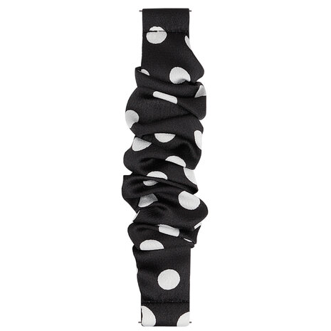 Strap-it Strap-it Bandje geschikt voor Samsung Galaxy Watch 5 (40mm / 44mm / Pro) scrunchie bandje (dots) - Incl. Oplader geschikt voor Samsung Galaxy Watch 5 40 mm / 44 mm / Pro (oplaadkabel)