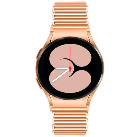 Strap-it Strap-it Bandje geschikt voor Samsung Galaxy Watch 5 (40mm / 44mm / Pro) bandje stalen loop bandje (rosé goud) - Incl. Oplader geschikt voor Samsung Galaxy Watch 5 40 mm / 44 mm / Pro (oplaadkabel)