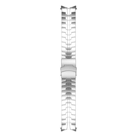 Strap-it Strap-it Bandje geschikt voor Samsung Galaxy Watch 5 (40mm / 44mm / Pro) steel iron band (zilver) - Incl. Oplader geschikt voor Samsung Galaxy Watch 5 40 mm / 44 mm / Pro (oplaadkabel)