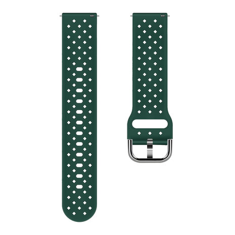 Strap-it Strap-it Bandje geschikt voor Samsung Galaxy Watch 5 (40mm / 44mm / Pro) gevlochten siliconen bandje (donkergroen) - Incl. Oplader geschikt voor Samsung Galaxy Watch 5 40 mm / 44 mm / Pro (oplaadkabel)