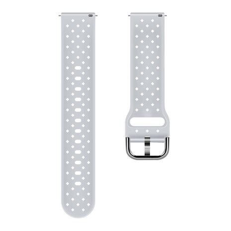 Strap-it Strap-it Bandje geschikt voor Samsung Galaxy Watch 5 (40mm / 44mm / Pro) gevlochten siliconen bandje (grijs) - Incl. Oplader geschikt voor Samsung Galaxy Watch 5 40 mm / 44 mm / Pro (oplaadkabel)