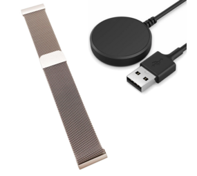 Strap-it GW5 - Milanese band (sterrenlicht) + Oplader - Batch 2 (06-2023)