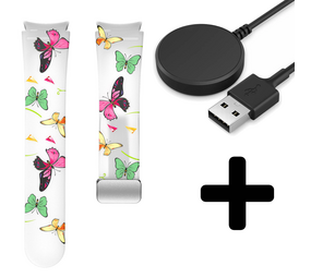 Strap-it Luminous Butterfly GW5 - magnetisch bandje  + Oplader - Batch 2 (06-2023)