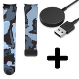 Strap-it Grey Camo GW5 - magnetisch bandje + Oplader - Batch 2 (06-2023)