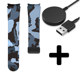 Strap-it Grey Camo GW5 - magnetisch bandje + Oplader - Batch 2 (06-2023)