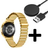Strap-it GW5 - stalen loop bandje (goud) + Oplader - Batch 2 (06-2023)