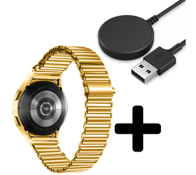 Strap-it GW5 - stalen loop bandje (goud) + Oplader - Batch 2 (06-2023)