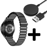 Strap-it GW5 - stalen loop bandje (zwart) + Oplader - Batch 2 (06-2023)