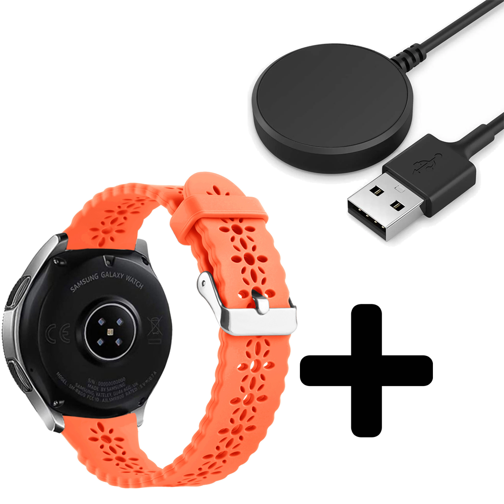 Strap-it Strap-it Bandje geschikt voor Samsung Galaxy Watch 5 (40mm / 44mm / Pro) siliconen bandje met patroon (oranje) - Incl. Oplader geschikt voor Samsung Galaxy Watch 5 40 mm / 44 mm / Pro (oplaadkabel) Strap-it Strap-it Bandje geschikt voor Samsung Galaxy Watch 5 (40mm / 44mm / Pro) siliconen bandje met patroon (oranje) - Incl. Oplader geschikt voor Samsung Galaxy Watch 5 40 mm / 44 mm / Pro (oplaadkabel)