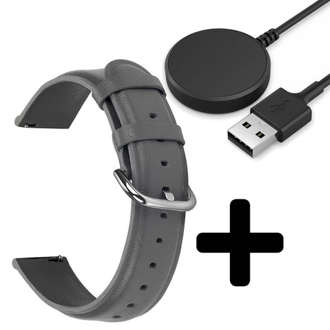 Strap-it Strap-it Bandje geschikt voor Samsung Galaxy Watch 5 (40mm / 44mm / Pro) leren bandje (donkergrijs) - Incl. Oplader geschikt voor Samsung Galaxy Watch 5 40 mm / 44 mm / Pro (oplaadkabel) Strap-it Strap-it Bandje geschikt voor Samsung Galaxy Watch 5 (40mm / 44mm / Pro) leren bandje (donkergrijs) - Incl. Oplader geschikt voor Samsung Galaxy Watch 5 40 mm / 44 mm / Pro (oplaadkabel)
