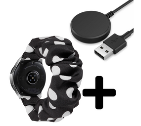 Strap-it GW5 - scrunchie bandje (dots) + Oplader - Batch 2 (06-2023)
