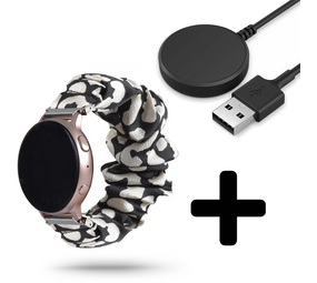 Strap-it GW5 - Scrunchie bandje (gevlekt) + Oplader - Batch 2 (06-2023)